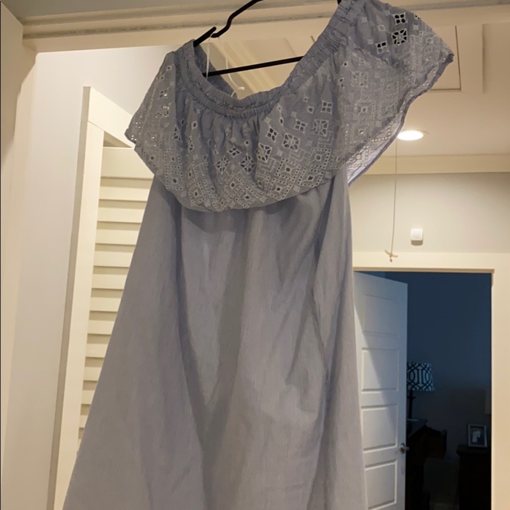 Cotton off shoulder LOFT dress